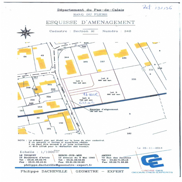Offres de vente Terrain Rang-du-Fliers 62180